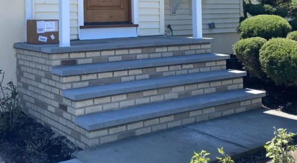 Masonry stoop project in New Jersey