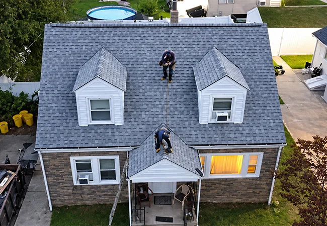 Roof leak repair project in New Jersey